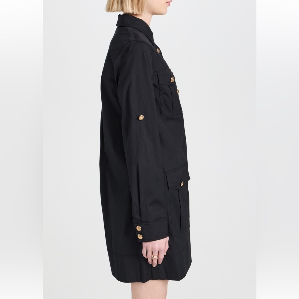 NWT Veronica Beard Black Gold Button Shirt Saude Dress - Picture 6 of 12